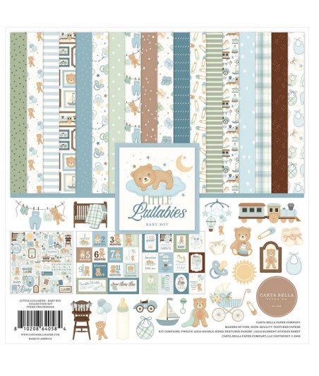CARTA BELLA - Little Lullabies Baby Boy 12x12 Inch Collection Kit