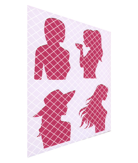 IMMAGINELAB - Stencil - Silhouette donne - stenciline 13
