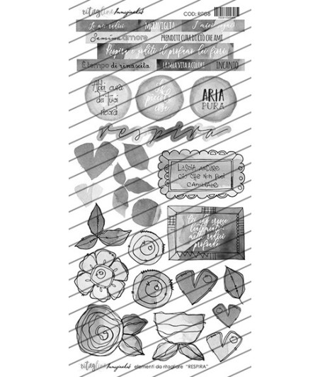 RitagLINE per CartoLINE "Respira" (In Bianco e Nero) by Erica Nicomedi (disegni)