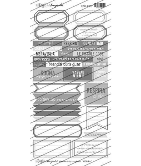 RitagLINE per CartoLINE "Respira" (In Bianco e Nero) by Erica Nicomedi (frasi)