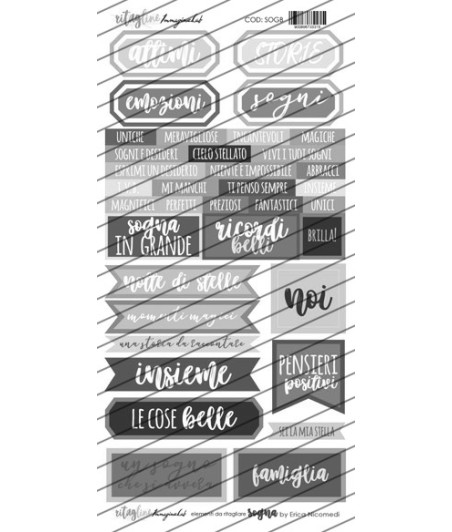 RitagLINE per CartoLINE "Sogna" (In Bianco e Nero) by Erica Nicomedi (frasi)