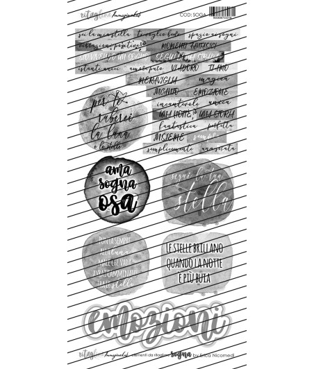 RitagLINE per CartoLINE "Sogna" (In Bianco e Nero) by Erica Nicomedi (disegni)