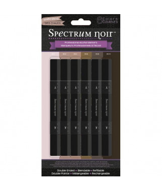 SPECTRUM NOIR - 6 Pen Set - Warm greys