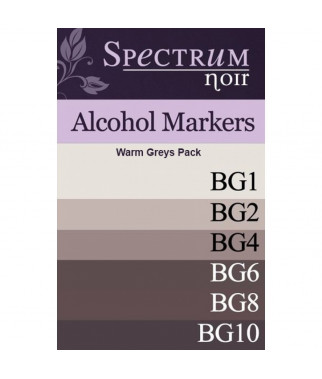 SPECTRUM NOIR - 6 Pen Set - Warm greys