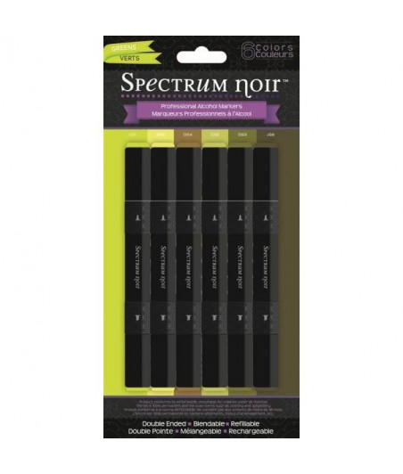 SPECTRUM NOIR - 6 Pen Set - Greens