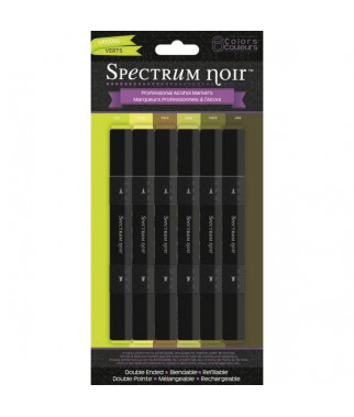 SPECTRUM NOIR - 6 Pen Set - Greens
