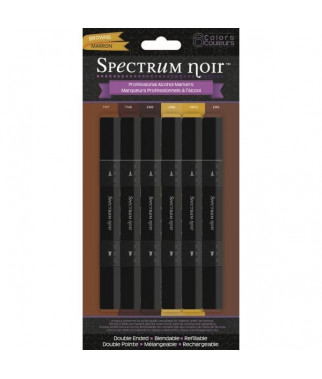 SPECTRUM NOIR - 6 Pen Set - Browns