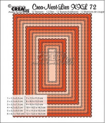 CREALIES - Rectangles with open scallop CLNest72XXL