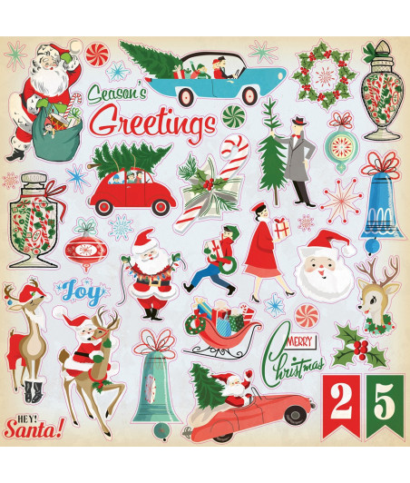 CARTA BELLA - A Very Merry Christmas - 12x12 Inch Element Stickers 