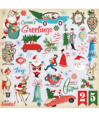 CARTA BELLA - A Very Merry Christmas - 12x12 Inch Element Stickers 