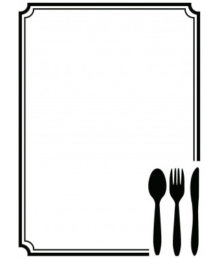 DARICE - Embossing template 10,8x14,6cm Cutlery