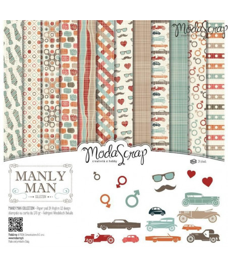 MODASCRAP - Manly Man 12"x12"  Pad Collection Kit 