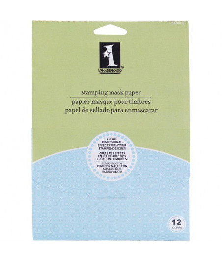 Inkadinkado Stamping Mask Paper 7"X5" 12fogli