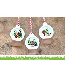 LAWN FAWN - snow globe gift tag