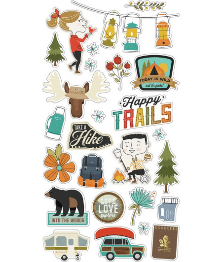 SIMPLE STORIES - Happy Trails - 6x12 Chipboard